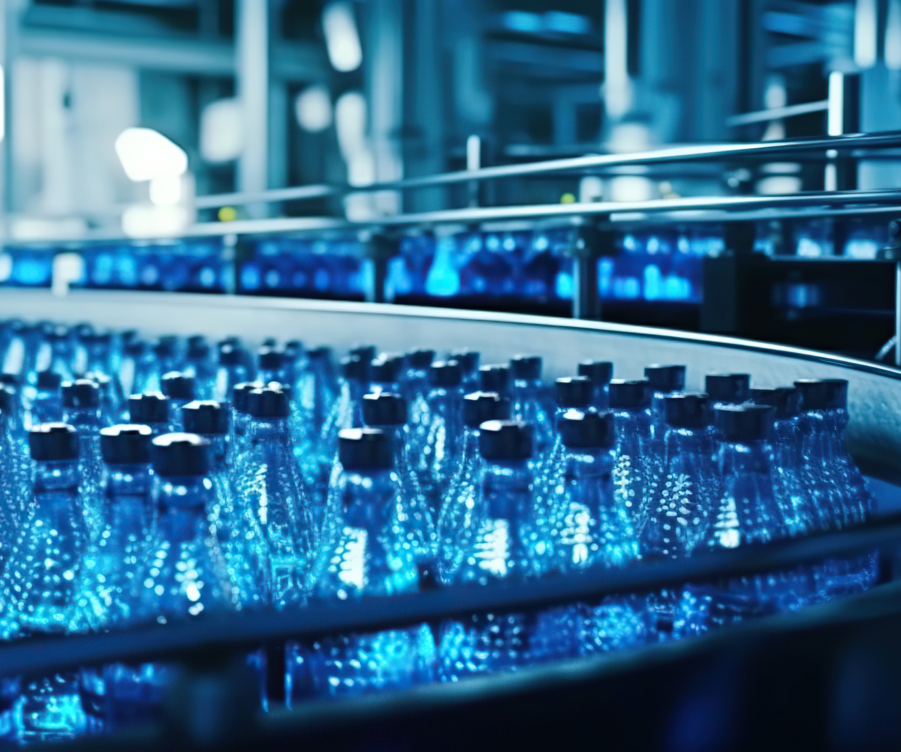 beverage-factory-conveyor-belt-with-juice-bottles şise